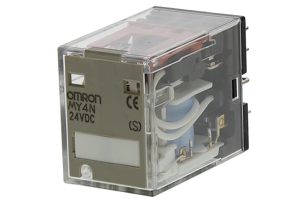 Product image for Plug-in Relay, LED, 14 pin 4PDT 5A 24VDC