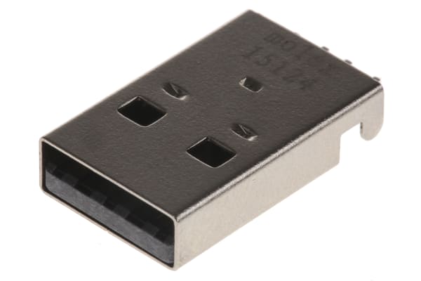 Product image for USB Type A Plug SMT Right Angle Shielded