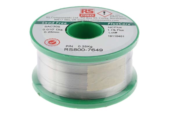 Product image for Lead Free 3% Ag Solder, 0.25mm, 250g