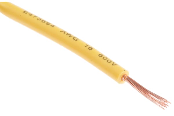 Product image for Yellow tri-rated cable 1.5mm 100m