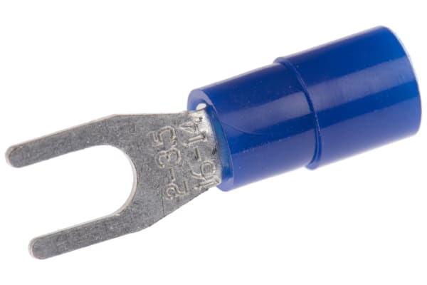 Product image for FORK-TYPE CABLE LUG, BLUE