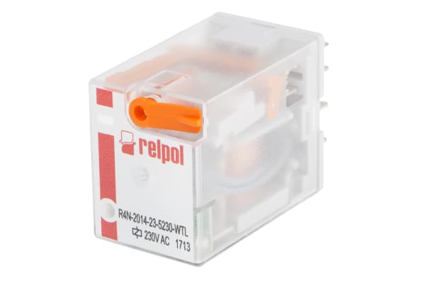 Product image for INDUSTRIAL RELAY, 4PDT, 230V AC