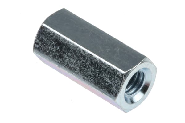 Product image for Threaded spacer,mild steel,M4x15mm,F/F