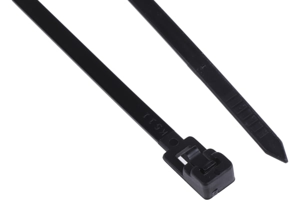 Product image for Cable Tie 300x4.5 Black releasable