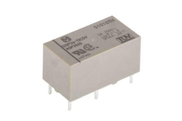 Product image for Relay,Power,DPST-NO,5A,5DC,250/30AC/DC