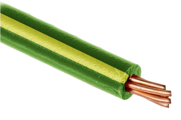 Product image for BR PVC Flexi 1.5 Grn/Yellow Cable