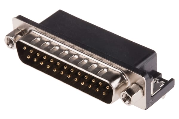 Product image for 25 way right angle ground plug connector