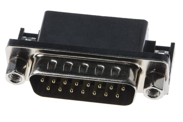 Product image for 15way right angle ground plug connector