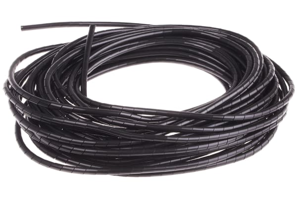 Product image for PE Spiral Wrap 6mm black 10m