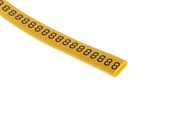 Product image for Slide On PVC Yellow Cable Marker 8