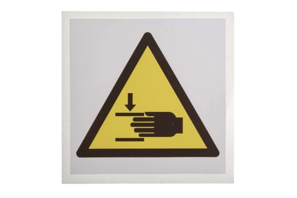 Product image for 100x100mm Vinyl Crushing of Hands Sign