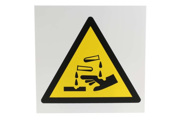 Product image for 200x200mm PP Corrosive Substance Sign