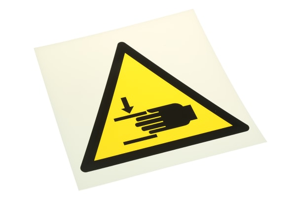 Product image for 200x200mm PP Crushing of Hands Sign