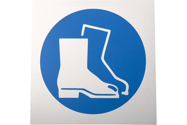 Product image for 200x200mm PP Wear Safety Footwear Sign