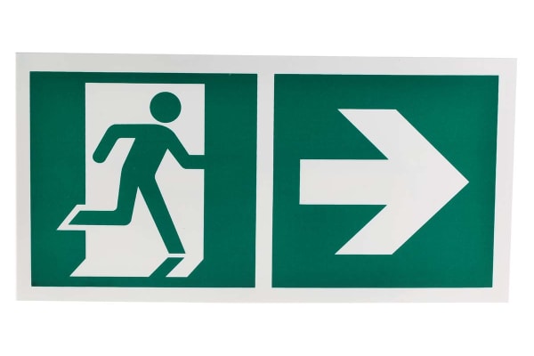 Product image for 150x300 PP Emergency Exit Right Sign