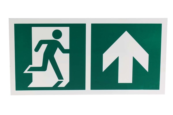 Product image for 150x300mm PP Emergency Exit Up Sign