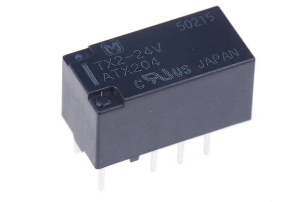 Product image for Relay,DPDT-NO/NC,24DC,Vol-Rtg 30DC,PCB