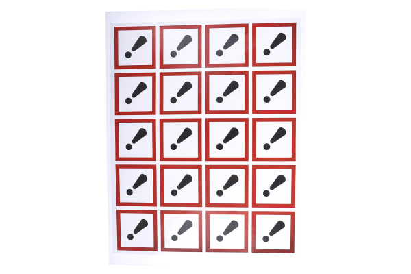 Product image for 40x40mm Harmful/Irritant GHS Label, 20