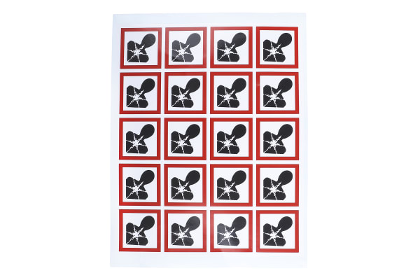 Product image for 40x40mm Health Hazard GHS Label, 20