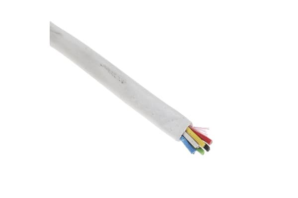 Product image for White 6 core signal cable,7/0.2mm 100m