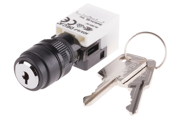Product image for SWITCH KEYLOCK 2 POSITION MOMENTARY