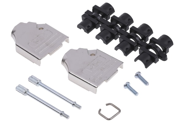 Product image for MH Connectors MHDTZK Zinc D-sub Connector Backshell, 9 Way, Strain Relief