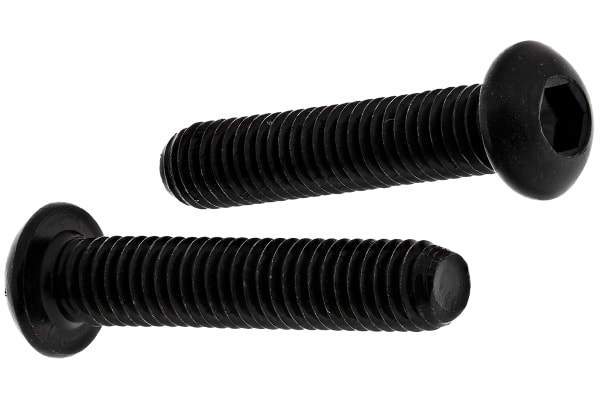 Product image for Blk steel skt button head screw,M6x30mm