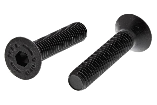 Product image for Blk steel hex skt csk head screw,M8x40mm