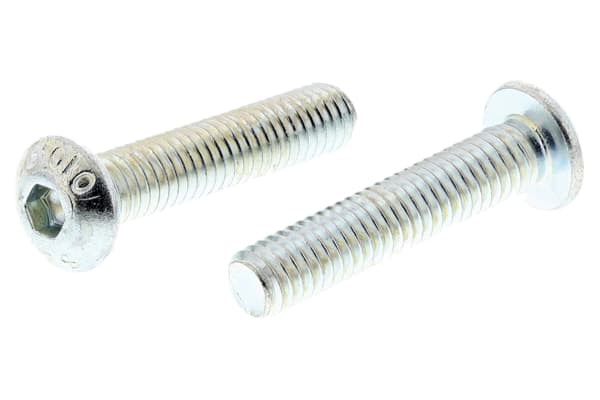 Product image for BZP socket button head screw, M4x20