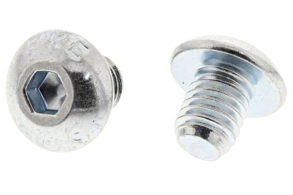 Product image for BZP socket button head screw, M5x6