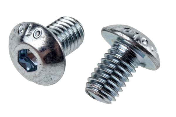 Product image for BZP socket button head screw, M5x8