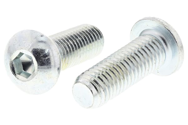 Product image for BZP socket button head screw, M10x30