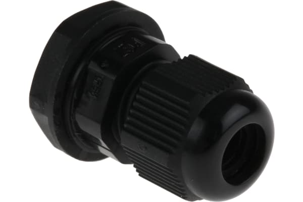 Product image for round top cable gland PG7   Black  IP68