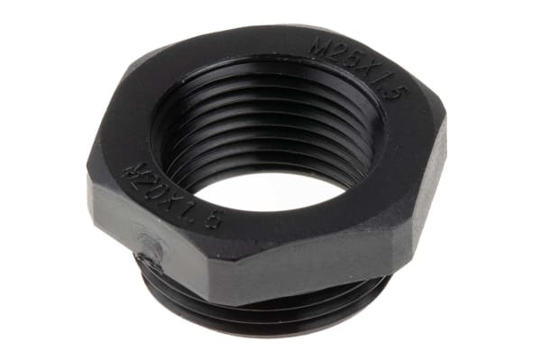 Product image for Reducer Gland  M25x1.5 to M20x1.5 Black