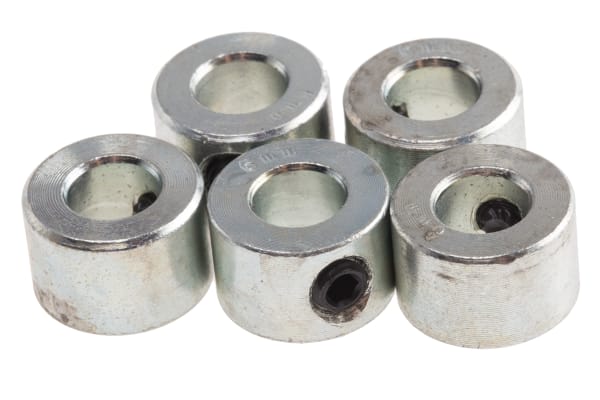 Product image for Steel Shaft Collar, One Piece, Bore 6mm