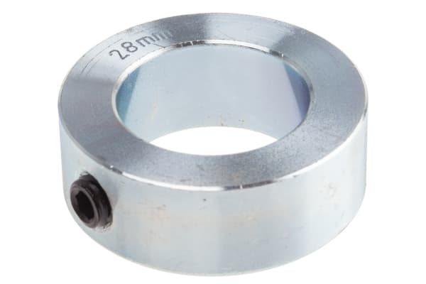 Product image for STEEL SHAFT COLLAR, ONE PIECE, BORE 28MM