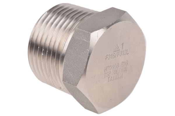 Product image for 1in F/Steel 316 Hex Plug Male Joint