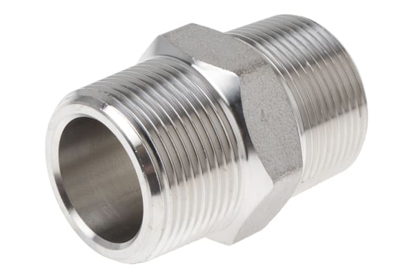 Product image for 1 1/4in F/Steel 316 Hex Nipple M/M Joint