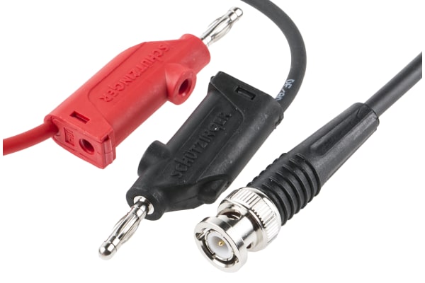 Product image for TEST LEAD, BNC PLUG TO 4MM PLUGS