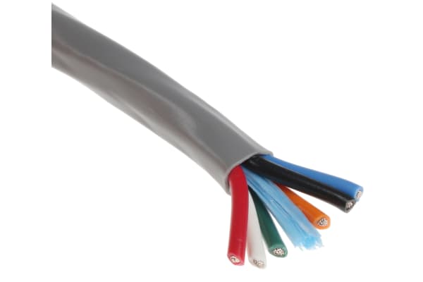 Product image for 18 AWG 6 core 300V unshielded cable 30m