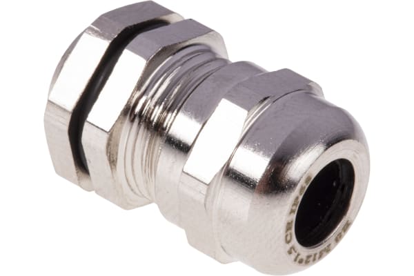 Product image for M12 Brass Cable gland + locknut,3-6.5mm