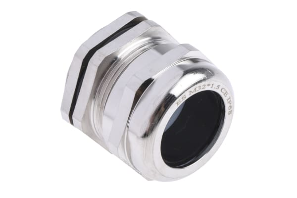 Product image for M32 Brass Cable gland + locknut,15-22mm