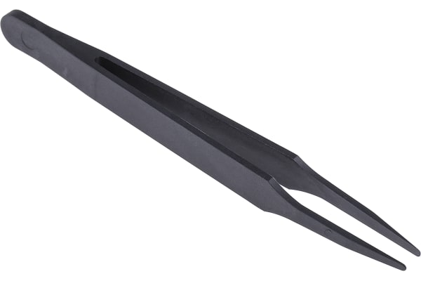 Product image for Idealtek 115, PA66/CF30 (Tip), Plastic (Body), Flat; Rounded, ESD Tweezers