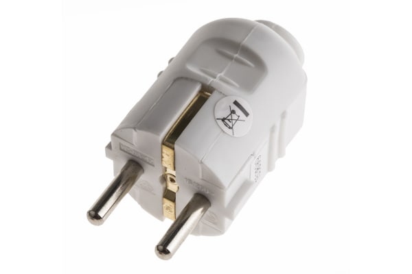 Product image for RS PRO German Mains Plug Type F - German Schuko, 16A, 250 V