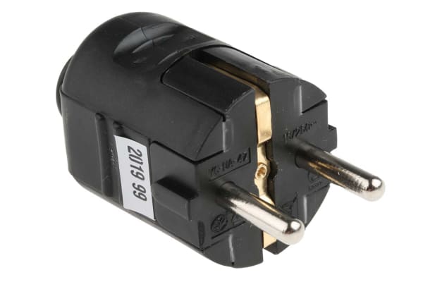 Product image for SCHUKO PLUG BLACK