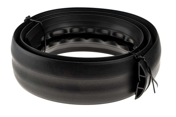 Product image for RS PRO 1.83m Black Cable Cover in PVC, 22mm Inside dia.