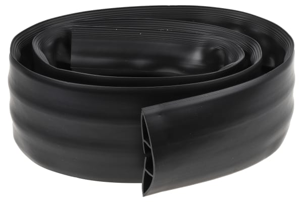 Product image for RS PRO 1.83m Black Cable Cover in PVC, 29.4mm Inside dia.