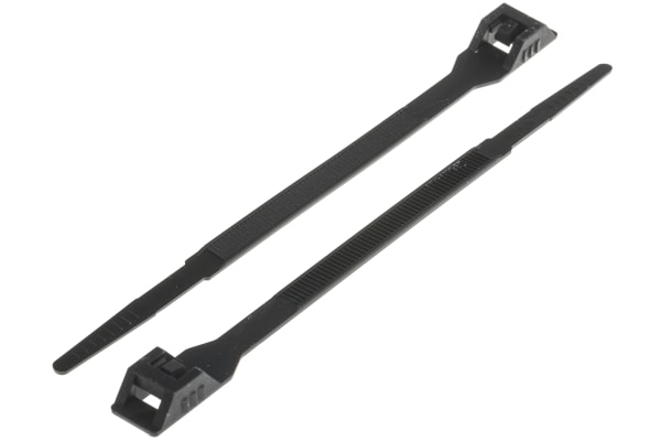 Product image for DOUBLE locking tie nylon Black 132x6mm