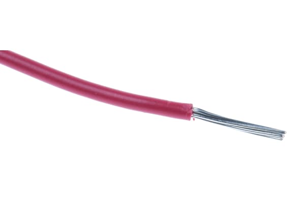 Product image for UL11028 Hook-up wire 24AWG Red 100m