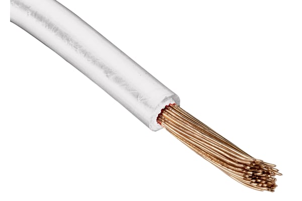 Product image for UL11028 Hook-up wire 24AWG White 100m